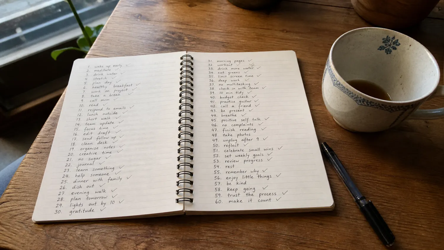 Das 30-Tage-Säulen-Journal